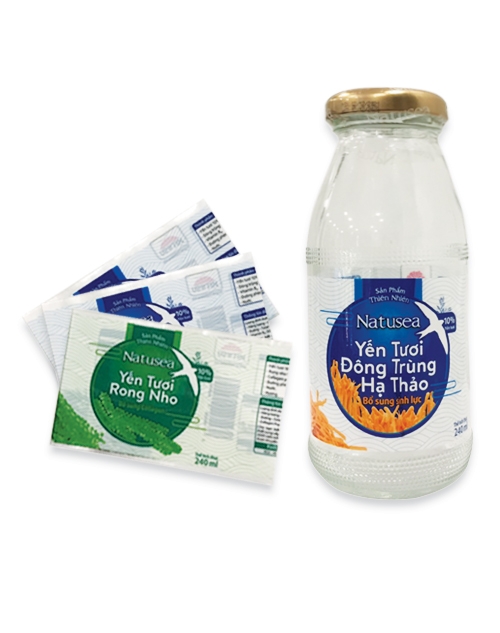 Màng co nắp và chai Yến Tươi